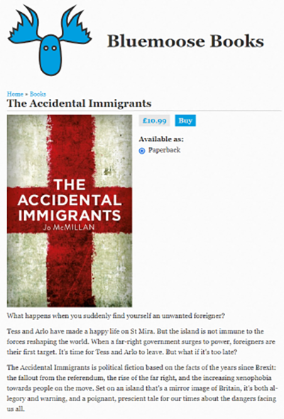 Pre-order The Accidental Immigrants from Bluemoose Books
